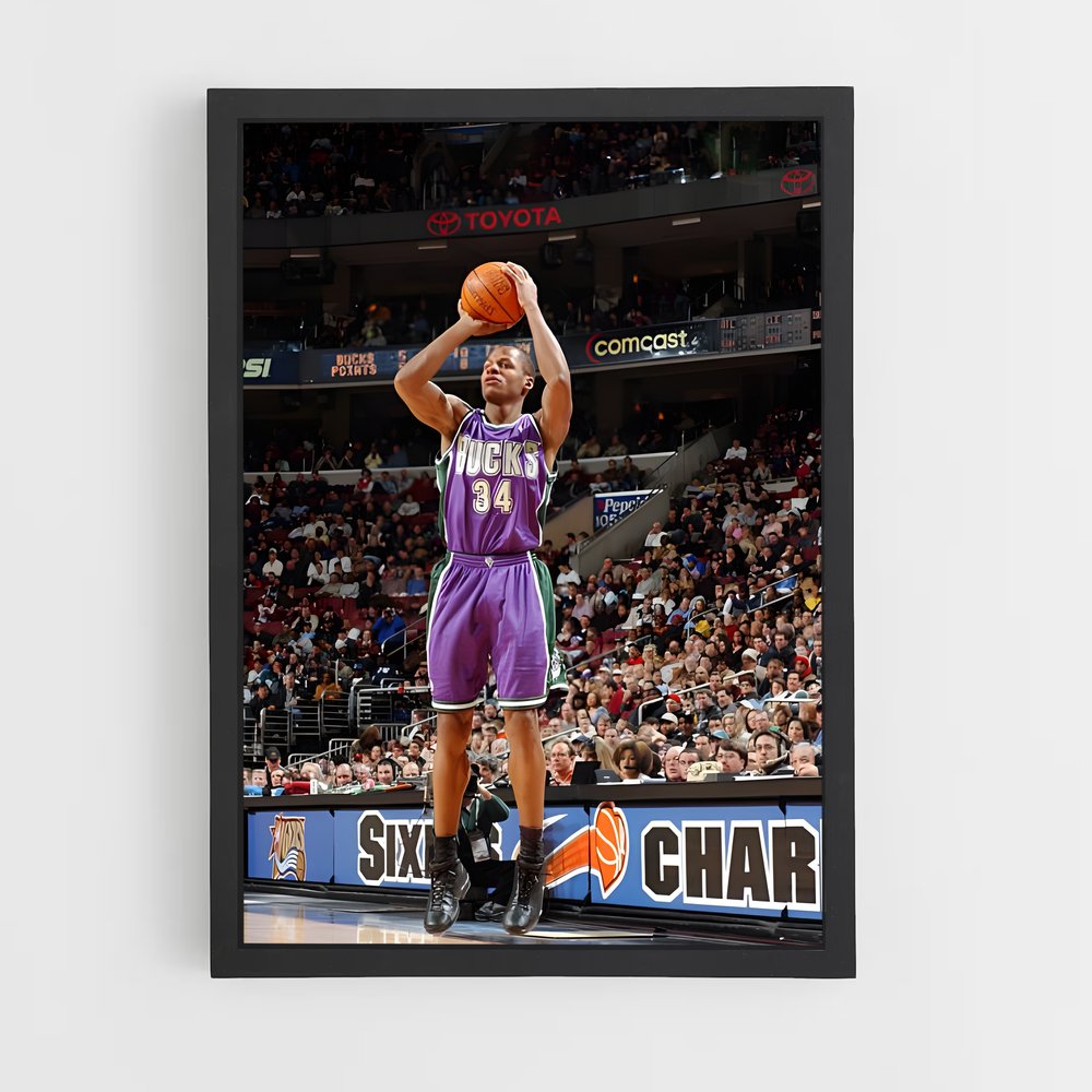 Poster Ray allen marquer – affiche Basketball (vue 2)